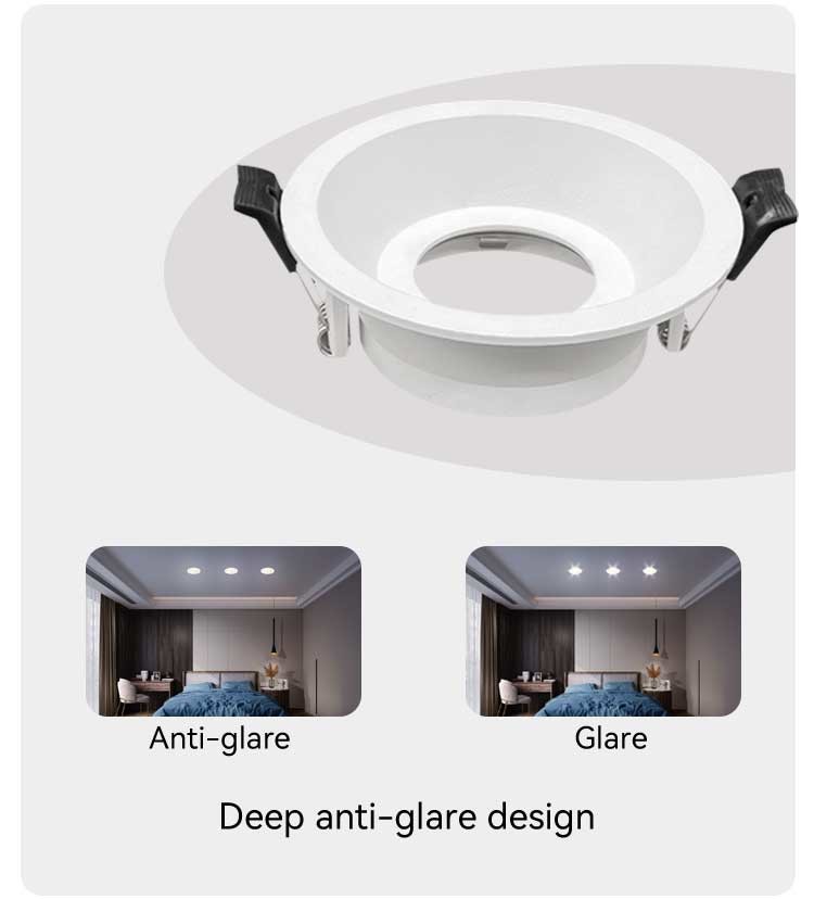 Commercial Lighting Recessed Spotlight With Deep Anti-Glare Design