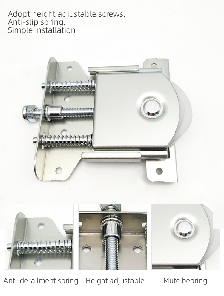 Zinc Plating Iron Nylon Wardrobe Sliding Fitting System for Customer Requirements