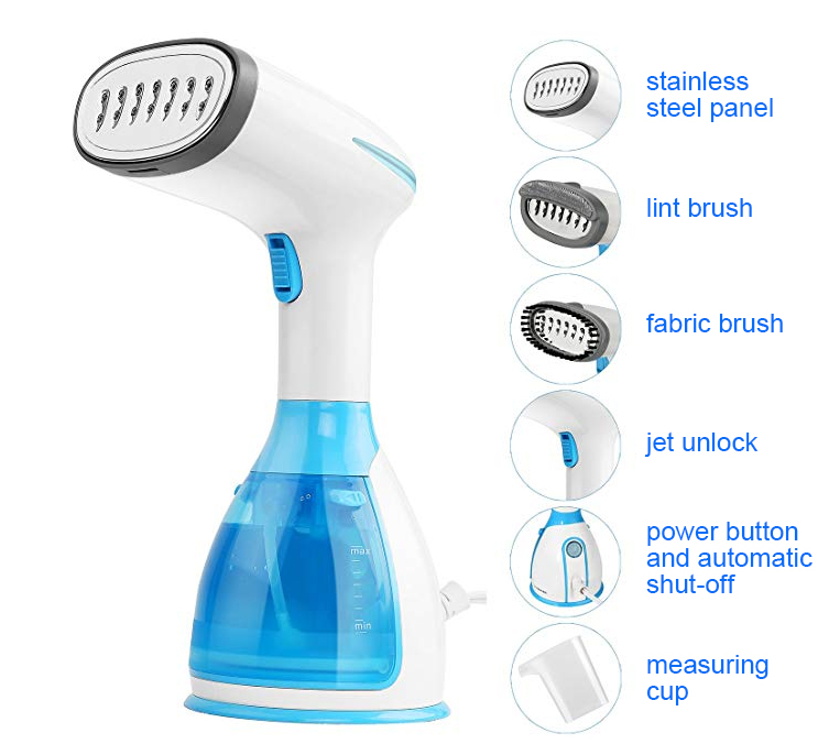 1500W Portable Travel Steamer for Garments Anti Dry Burning Support Compact Size