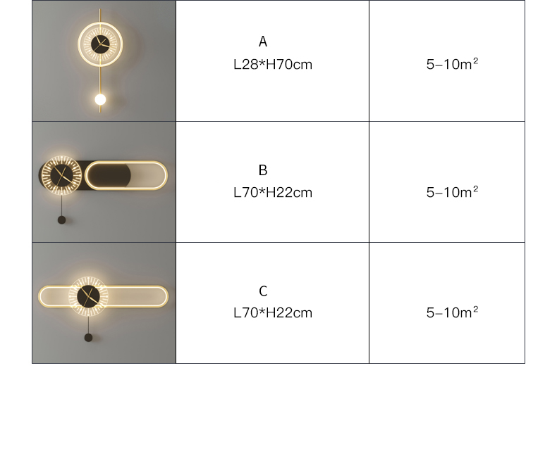 Modern Style Design Wall Lamp For Living Room Bedroom Background Hotel Clock Wall Lamp(WH-OR-252)