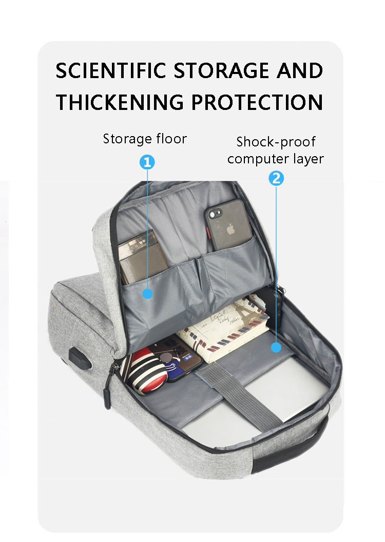 Sympathybag New Backpack Men's Business Computer Bag Large Capacity Usb Charging Backpack Leisure School Bag