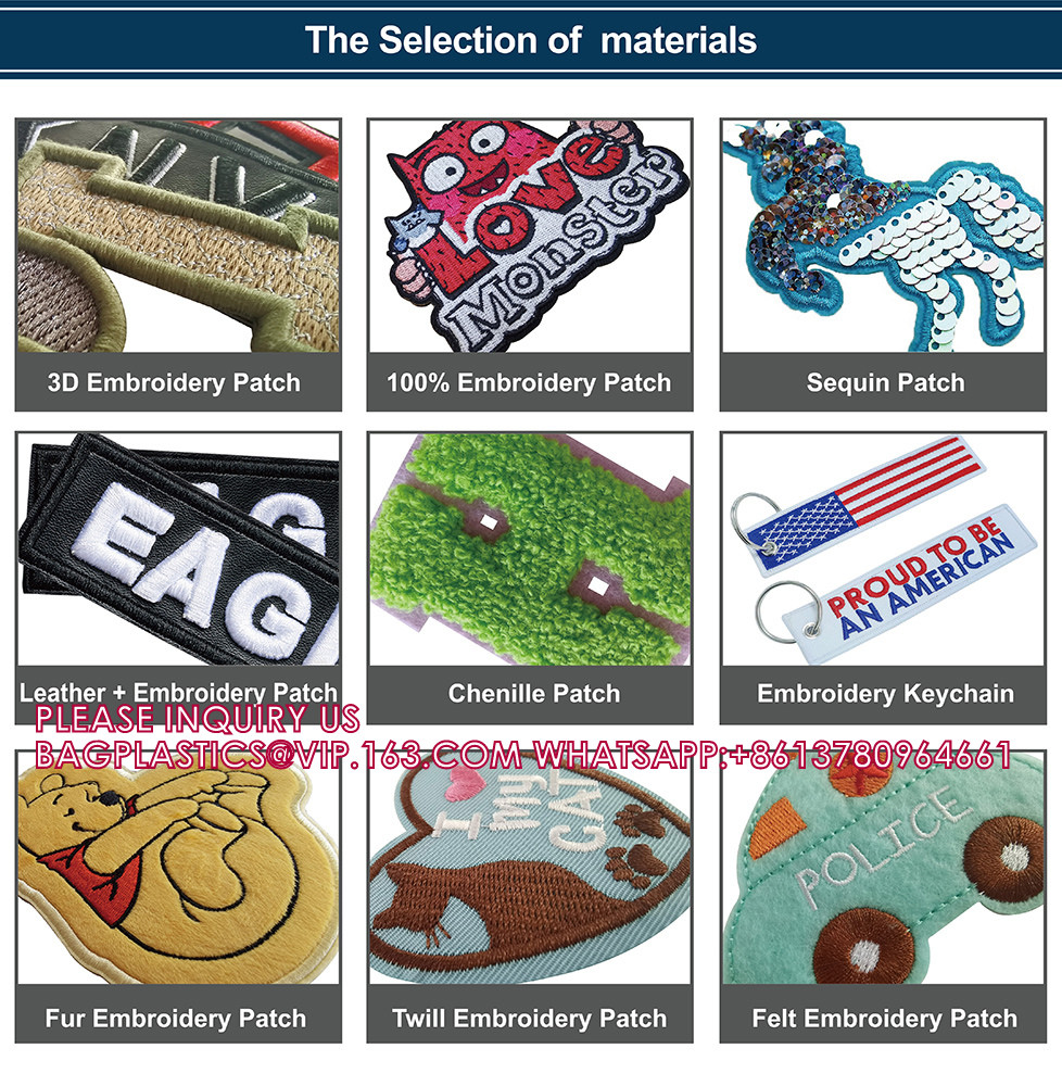 Sew Iron On 100% Embroidered Fabric Cloth Patch Iron On Patch 3D Custom Embroidery Patches For Clothing