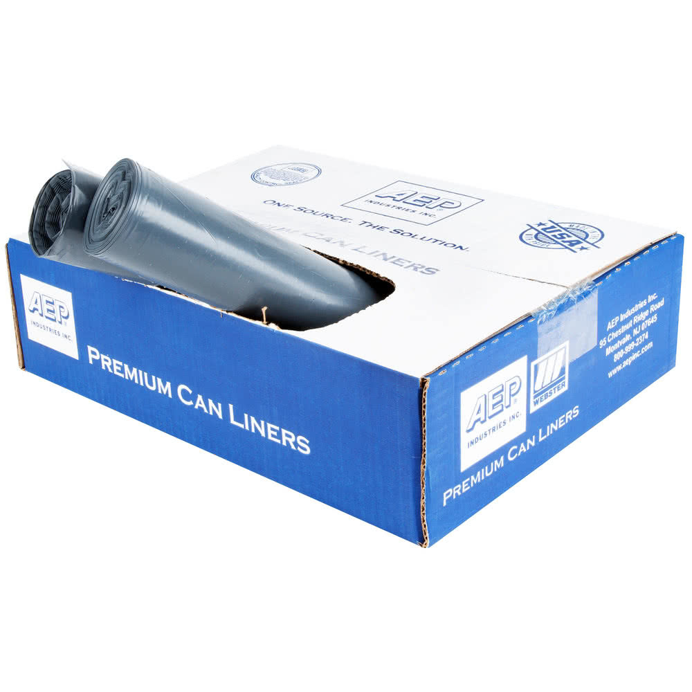 Grey Color Recycled Bathroom Trash Bags 33 Gallon 1.6 Mil Customized Size