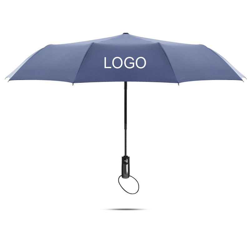 Fully automatic 10 bone folding advertising umbrella pongee fabric logo customized