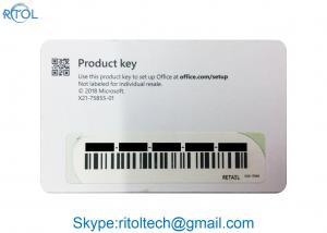 China Retail Box Office 2019 Product Key Card , Download Microsoft Office New Version Download Activate No DVD on sale