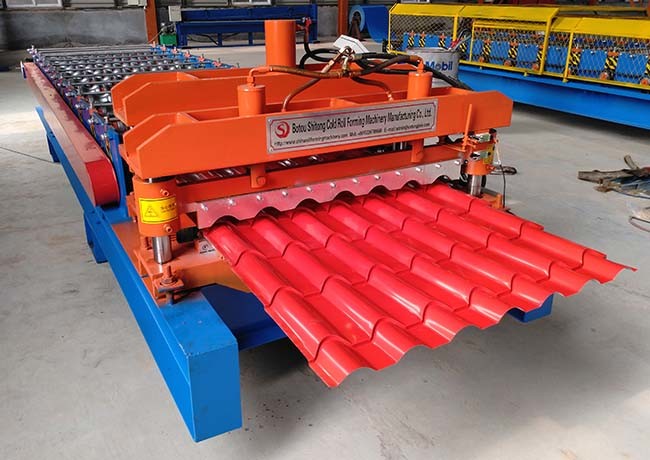 Bamboo Shape Cold Roll Forming Equipment , Metal Roofing Roll Former Coil Width 1200mm
