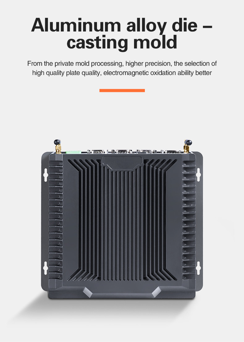 flushbonading Fanless Industrial PC I5 Mini Host Four Core N2930 Office Micro Embedded