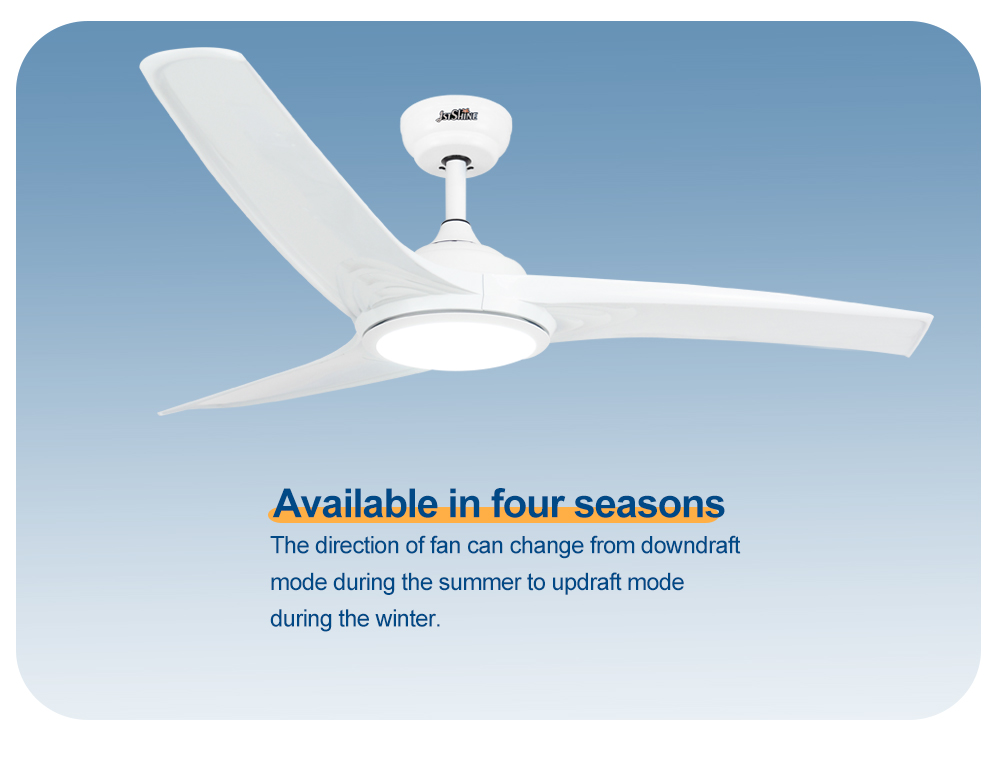 Home Office 52 Inches Ceiling Fan with LED Decorative Lighting and Remote Control Switch