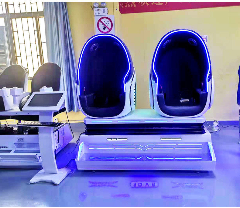 Other amusement park products 9d vr capsule chair for 2 players virtual reality vr cinema chair