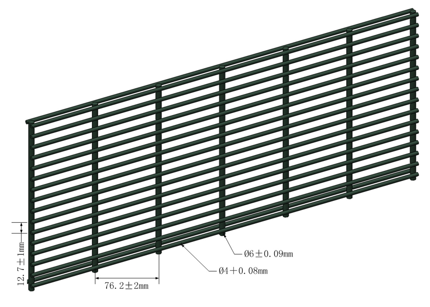 High Security Wire Mesh Security Fencing Small Mesh Finger Proof Safe Sensor System
