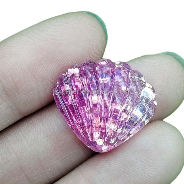 ployester Resin Glitter Mermaid Sea Shall and Glitter Sequin Mermaid Tail Resin Flat Back DIY Clip Thin Resin Crafts