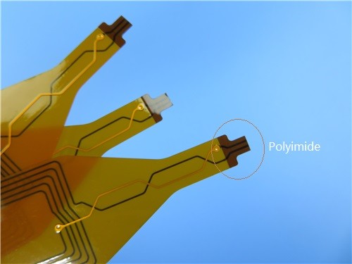 Polyimide 0.5mil Flexible PCB Board With Yellow Coverlay