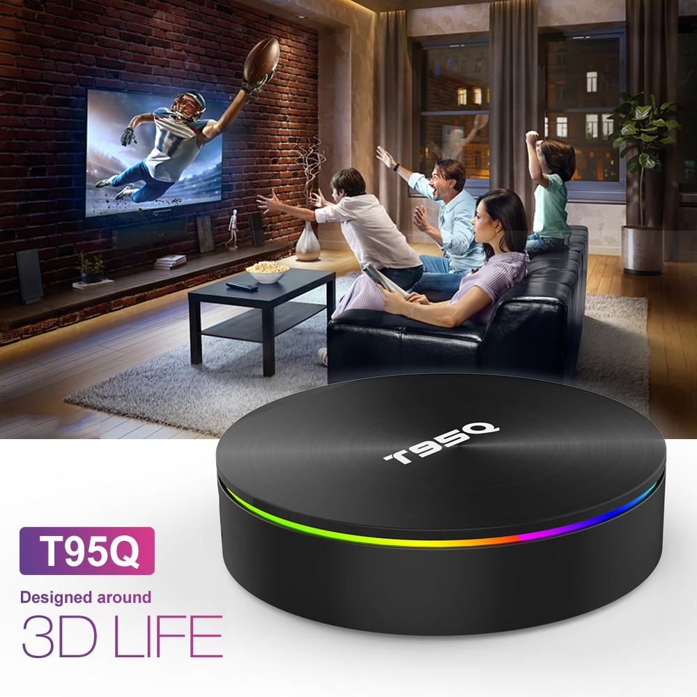 New Arrival 4g Ram 64g Rom Android 8.1 T95Q 2.4G/5.8G Wifi H.265 4K Smart Tv Box