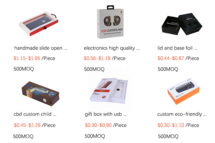 Rigid Cardboard Electronic Packaging Box Corrosion Proof Mobile Phone Box With Lid
