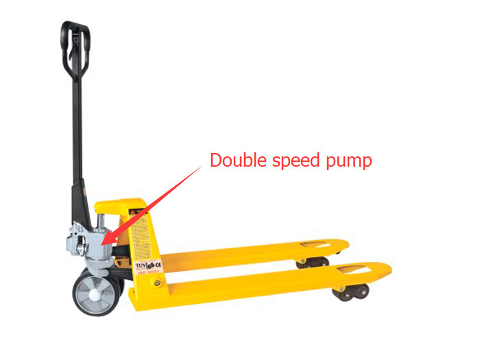 Quick Lift 2.5 Ton Hand Pallet Truck Double Speed Pump High Working Efficiency