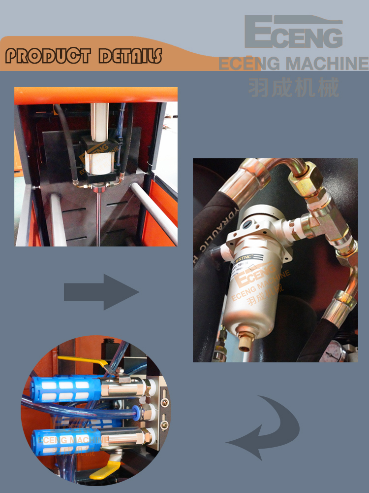 1 Cavity Semi Auto Bottle Blowing Machine 5000ml PET Preform Blowing