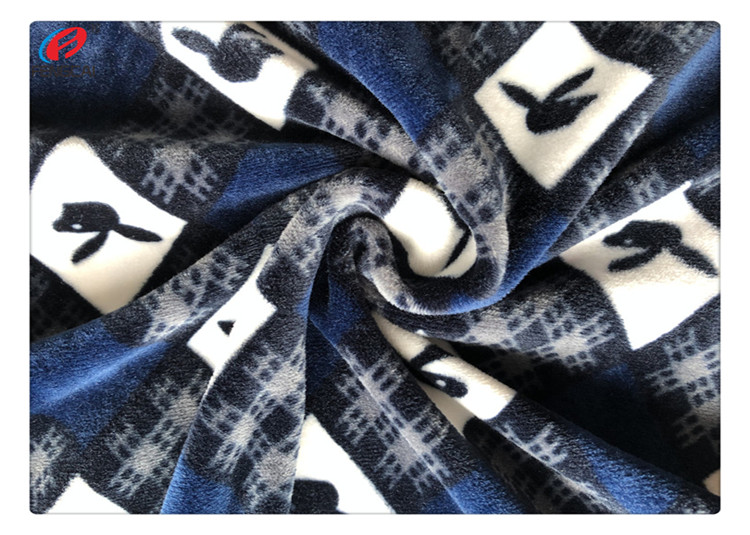 Digital Print 4% Spandex Velvet Fabric 75D Yarn Great Stretchy