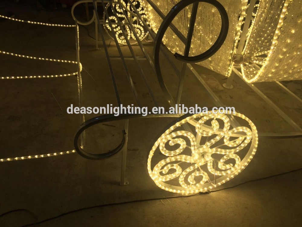 Led christmas horse carriage cinderella carriage