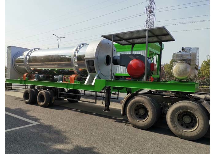 80TPH Mobile Hot Mix Plant 270kw Power With Bag House Filter For Road Construction