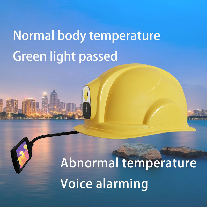 4G Smart Temperature Measuring Helmet Camera Android 7.1Bluetooth4.0 GPS Led Light