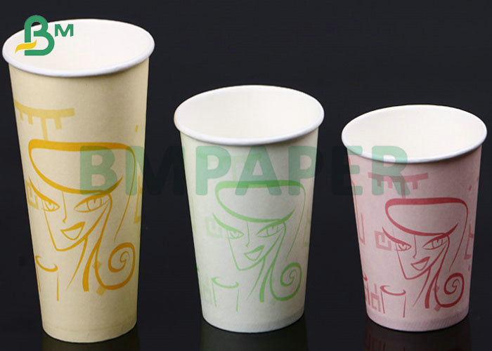 170gsm 180gsm White Laminated Cardboard For Cup Stock 735mm 785mm Rolls