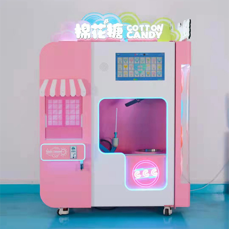 Full Automatically Small Flower Sugar Cotton Candy Vending Machine to Make Cotton Candy