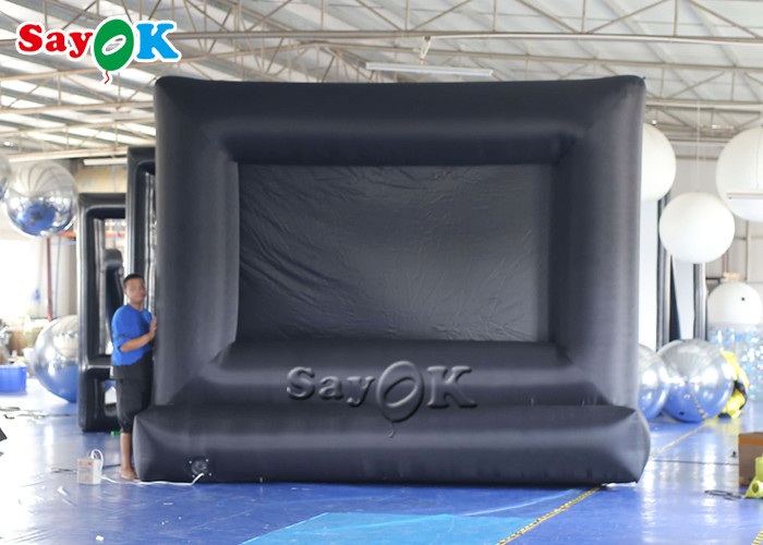 Inflatable Outdoor Screen Black Outdoor Commercial Inflatable Projector Movie Screen