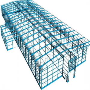 China Customized Aluminum / PVC Windows Steel Structure Warehouse With C/Z Section Purlin on sale