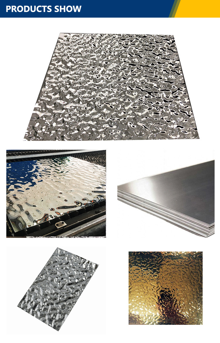 0.3mm Water Corrugated Stainless Steel Plate 0.5mm 0.8mm 1.5mm 304 316 316L 321 Sheet