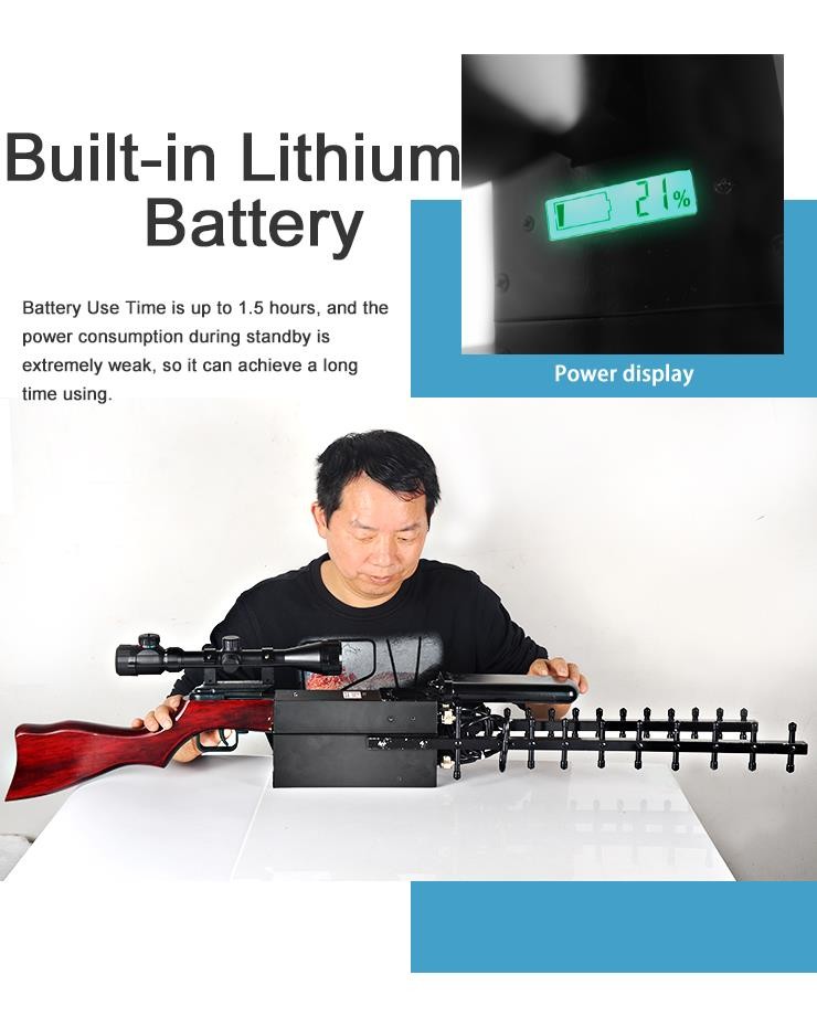500 - 2000 Meter Drone Frequency Scrambler , UAV Killer 2.4 Ghz Frequency Jammer