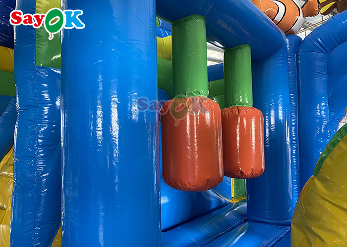1000D Inflatable Bouncer Air Water Slide Jumping Bouncy Castle Ocean Theme Bounce House Combo With Pool