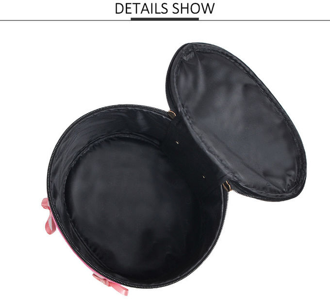 Lady Waterproof Barrel Shaped Cylinder PU Cosmetic Bag