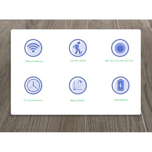 Factory Direct Sales New Foldable IPX5 Waterproof Rectangular Intelligent Electronic Plastic Sensor Trash Can