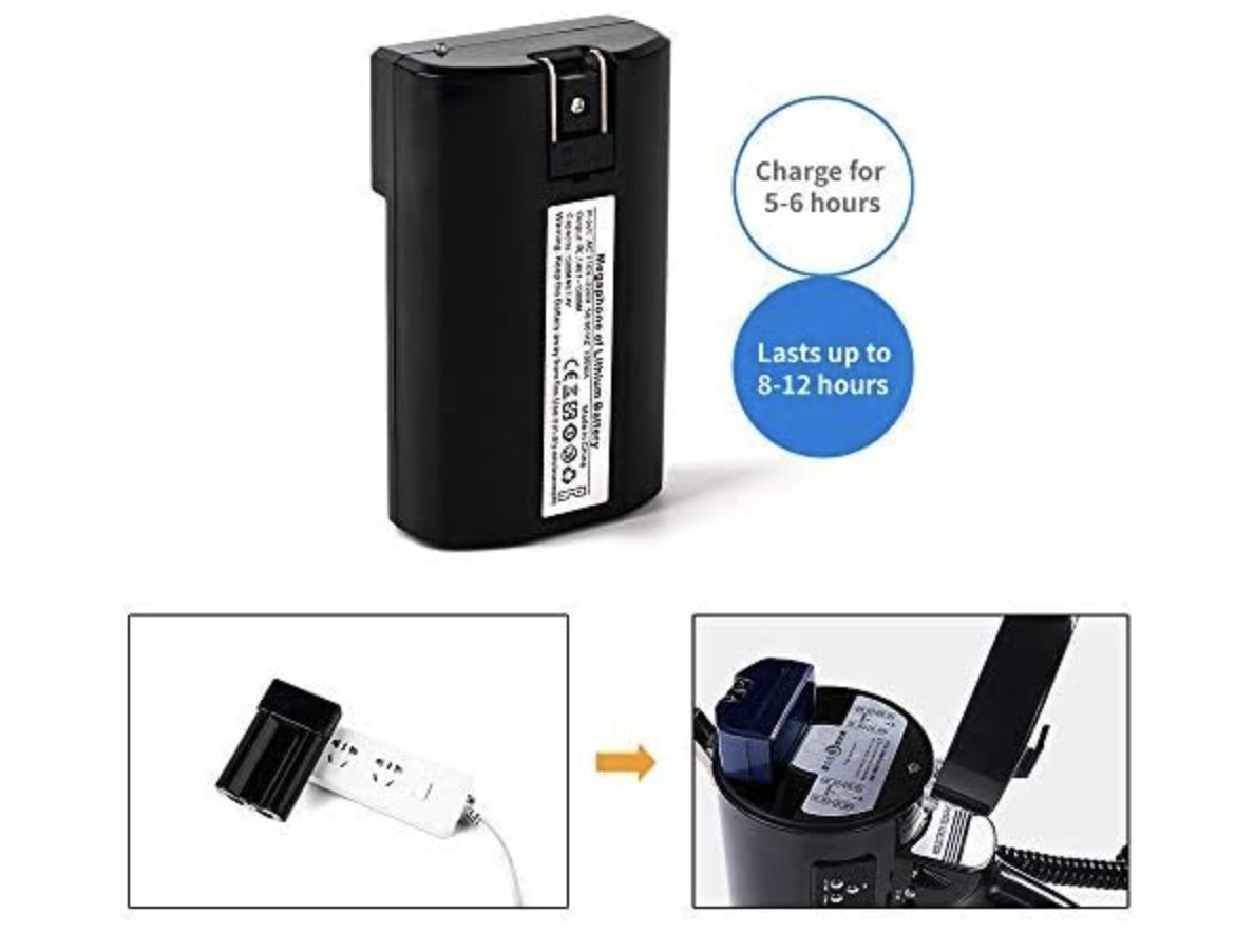 Compact Megaphone Bluetooth Speaker With Microphone And Horn 3.7V 1500mAh