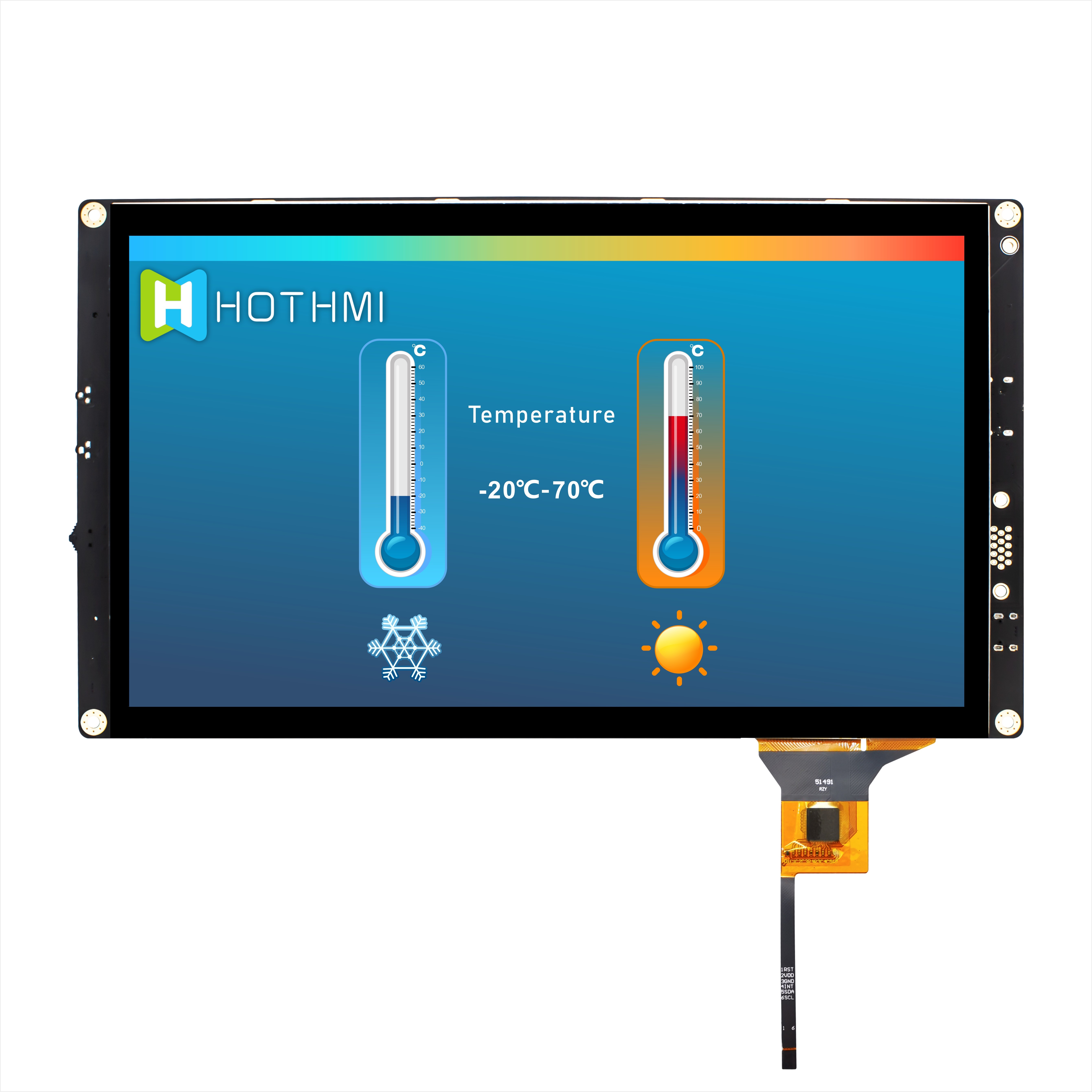 10.1 Inch HI IPS 1024x600 TFT LCD Module Display Capacitive Touch With Raspberry Pi