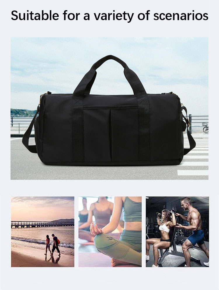 Custom Branded Nylon Gym Bags , Anti Theft Waterproof Fabric Sports Luggage Bag