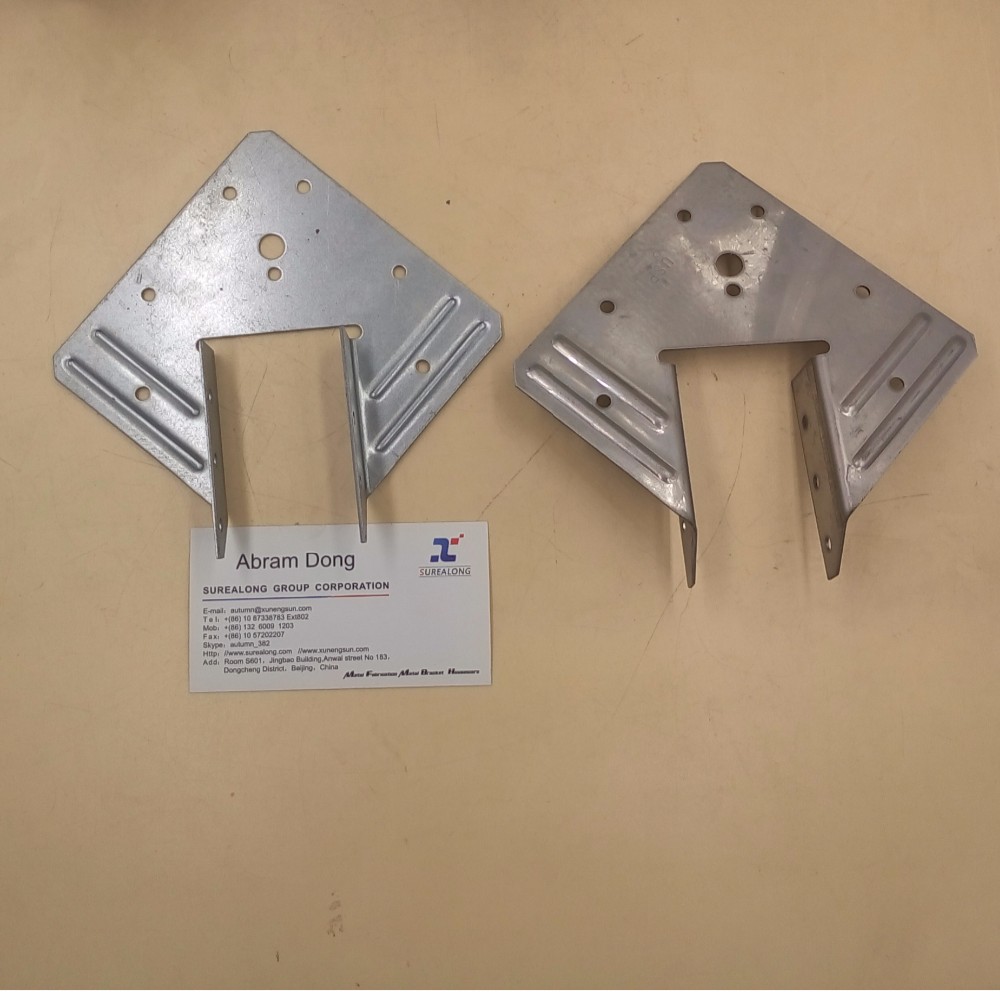 Galvanized Steel 2x6 Angled Joist Hangers for Timber Connector
