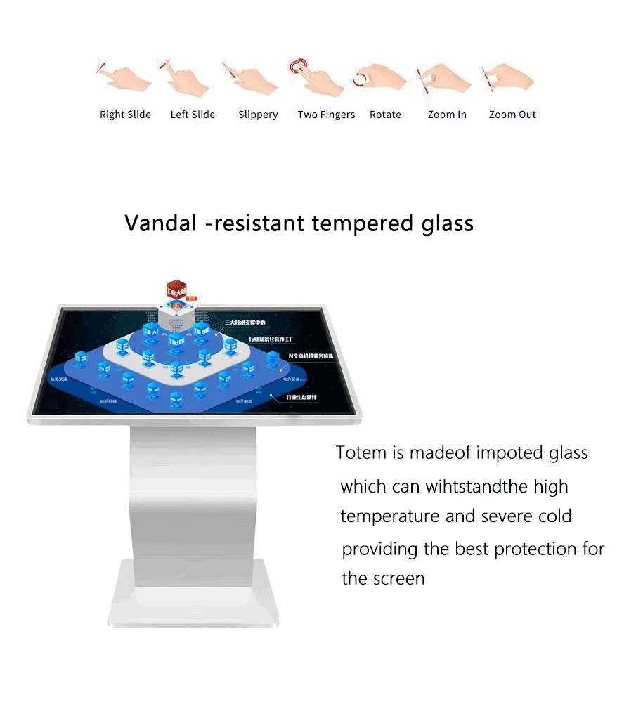 21.5 32 43 55 Inch Touch Self Checkout Kiosk Exhibition Hall All In One
