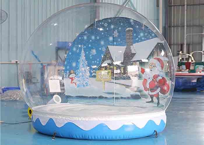 Inflatable Snow Globe Christmas Decoration Transparent Dome Bubble Tent With Air Blower