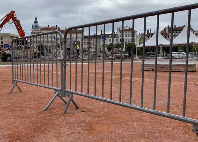 Metal Galvanized Temporary Crowd Control Fencing For Bridge
