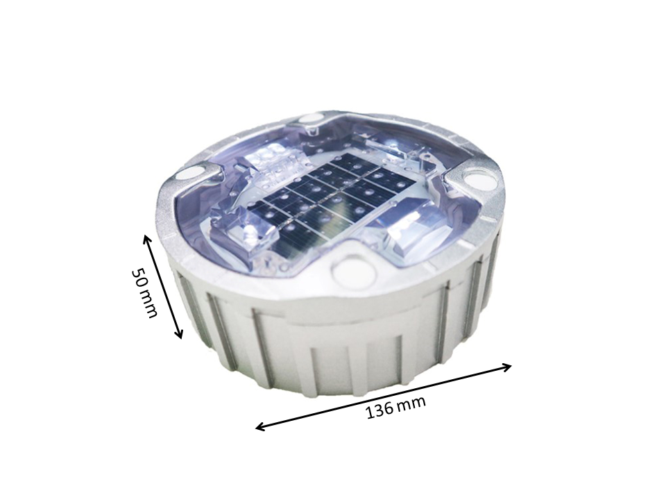 High Reflection Aluminum Road Marking Alloy Solar Power Road Stud For Road Safety