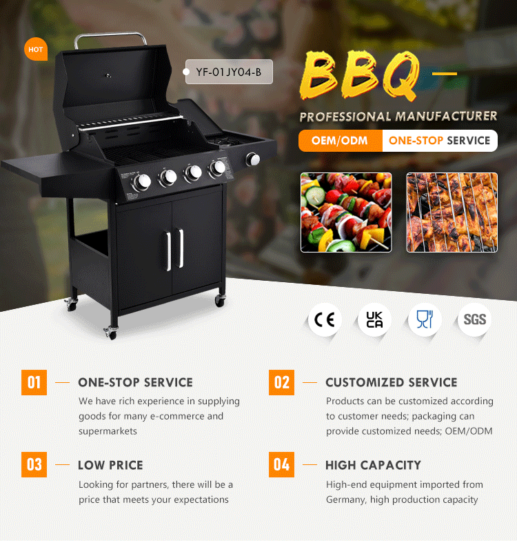 High Pressure Protection Device and Smoke Extractor Equipped 23kg Charcoal BBQ Grill
