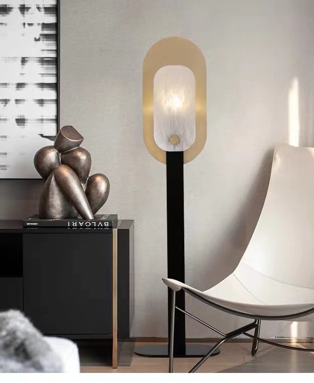 Creative Golden Office Reading Lamp Marble Shade Guzhen Led Table Lamp