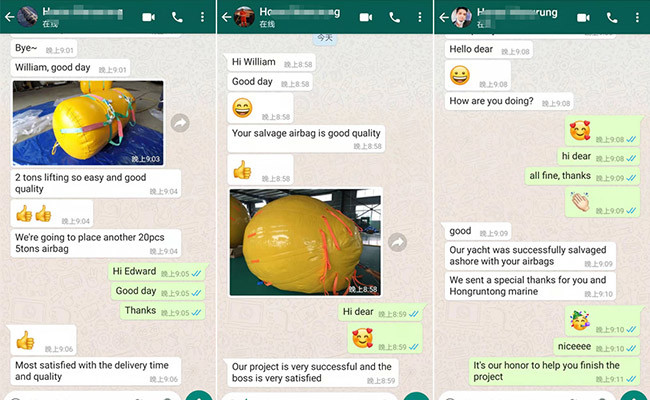 Inflatable Flotation Bags Salvage Boat Airbags Buoyancy For Lifting Heavy Objects