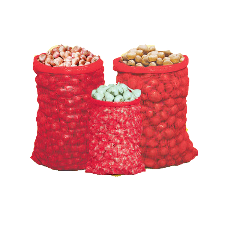 Durable Design Orange Food Grade Fruit Net Bag 5kg for Firewood and Vegetables