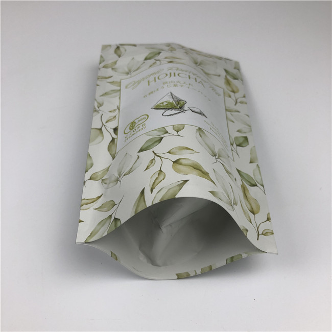 Customized Digital Printing Bags Metallic Gold Logo Stand Up Tea Packing Bags
