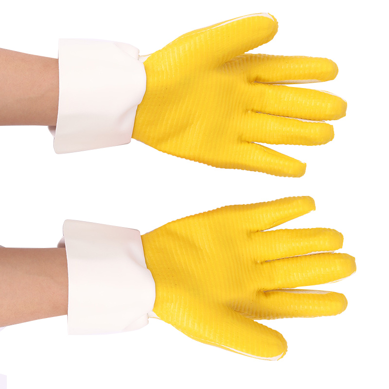 Latex Coated 10 Gauge Knitted Gloves for Palm and Back Protection in S-XXL Sizes