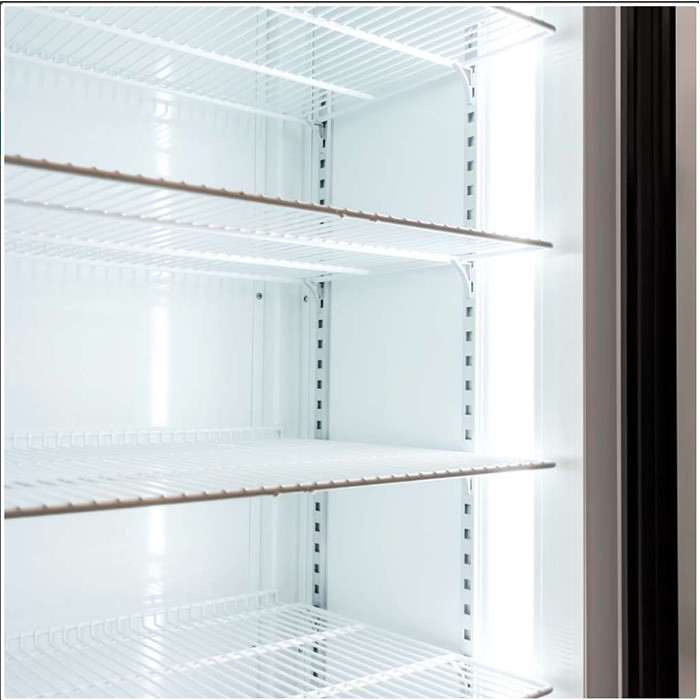 Fan Cooling Commercial Glass Door Coolers 360L Convenience Store Display Cooler