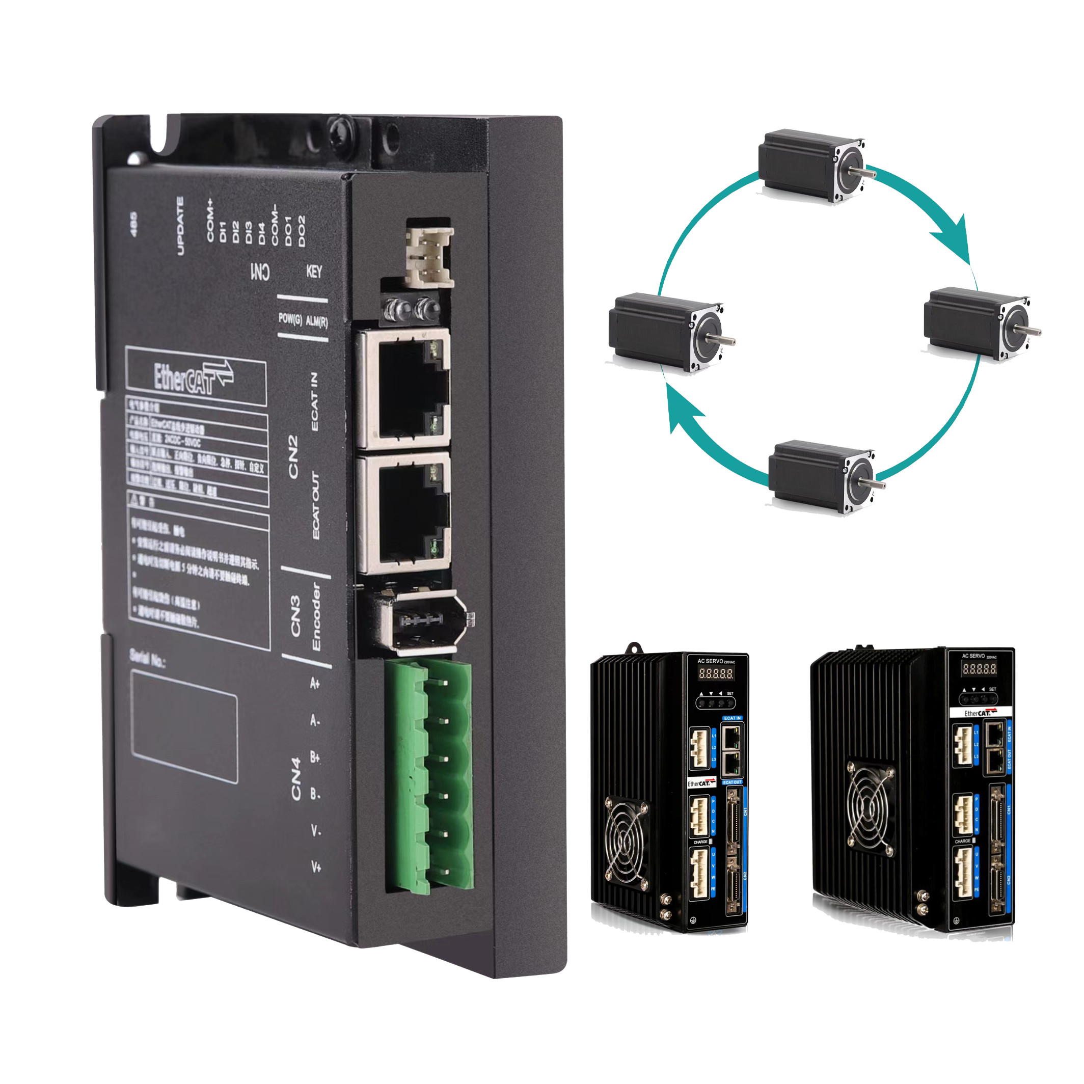 2 Phase Hybrid Stepper Motor Drive Black Multipurpose For CNC