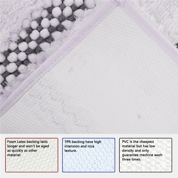 Yarn Weight 2100GSM Microfiber Chenille Bath Mat Comfortable Quick Dry Doormat